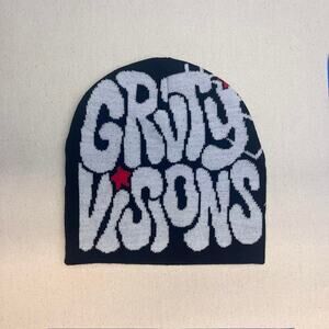 Y2k 2000s grunge gothic spiderweb beanie